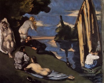 Pastoral oder Idyll Paul Cezanne Nacktheit Impressionismus Ölgemälde